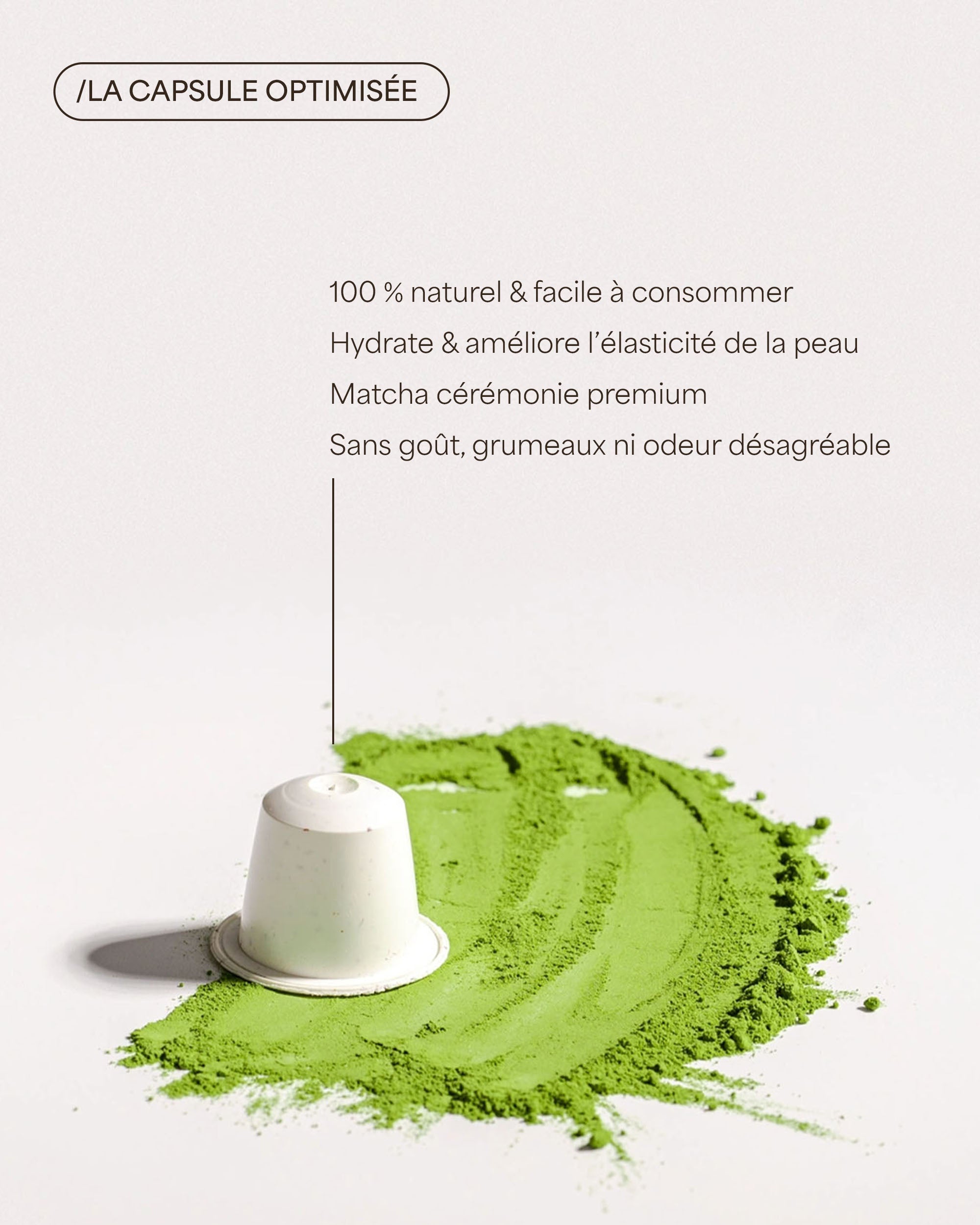 Matcha Collagen — Nespresso-style capsules with Marine Collagen (3g) and Matcha Ceremony (1.5g)