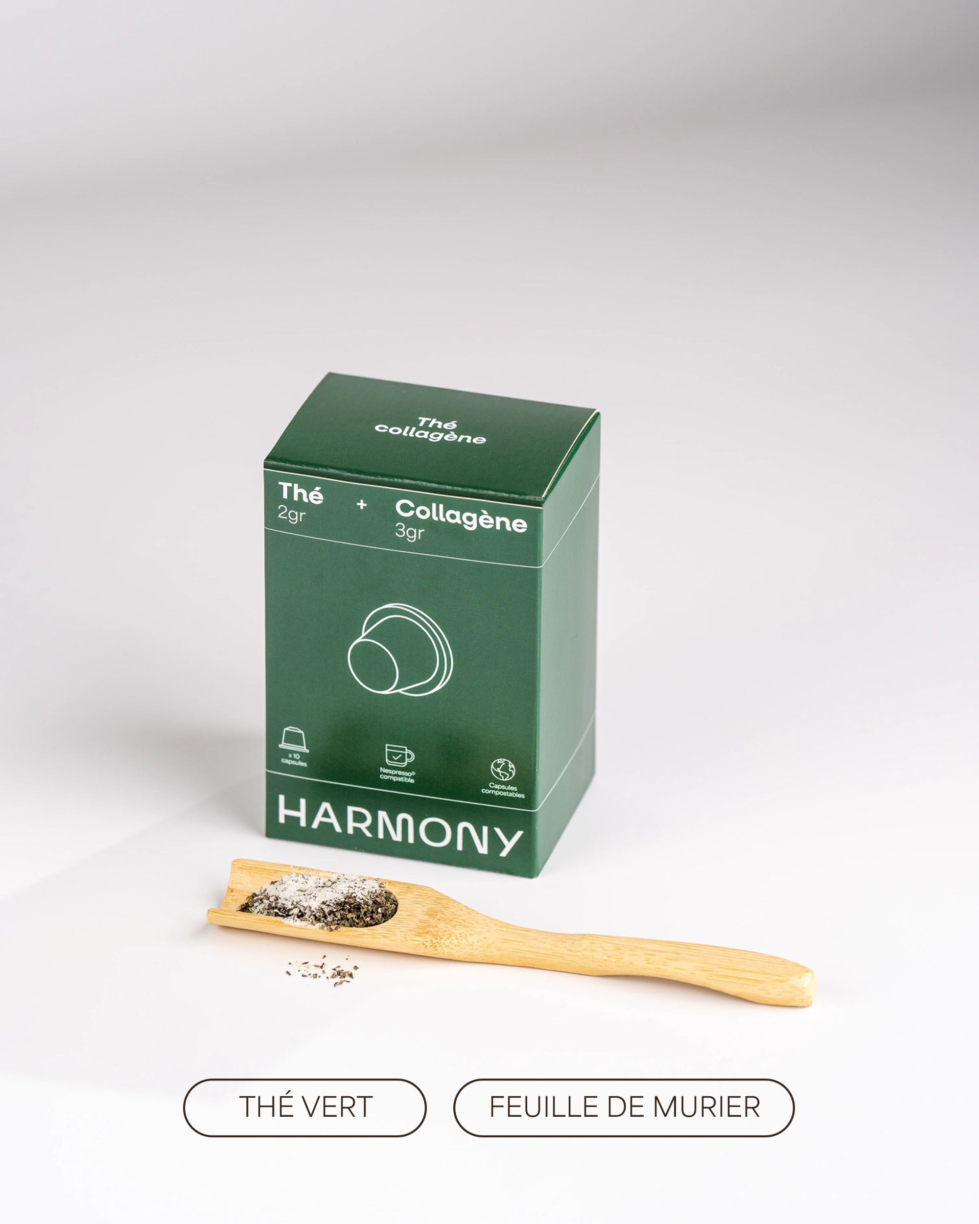 Collagen Tea — Nespresso-style capsules with Marine Collagen and Green Tea