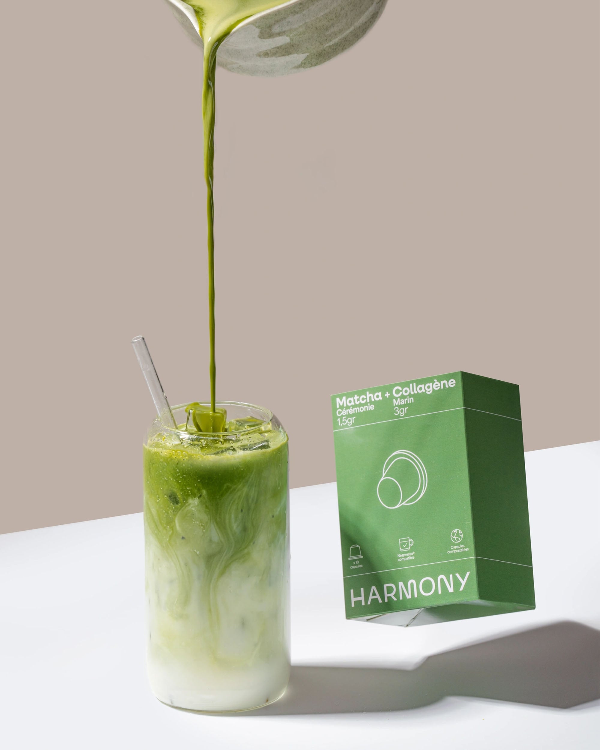 Matcha Collagen — Nespresso-style capsules with Marine Collagen (3g) and Matcha Ceremony (1.5g)