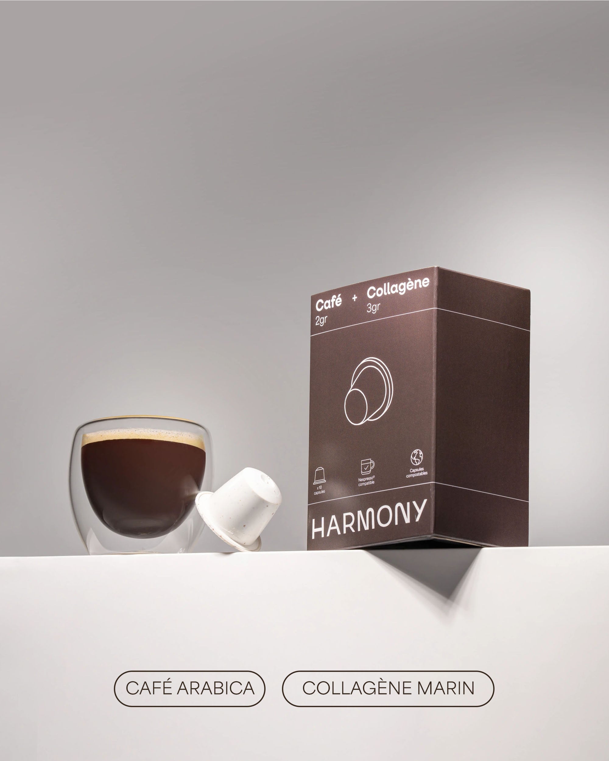 Collagen Coffee — Nespresso-style capsules with Marine Collagen and Coffee