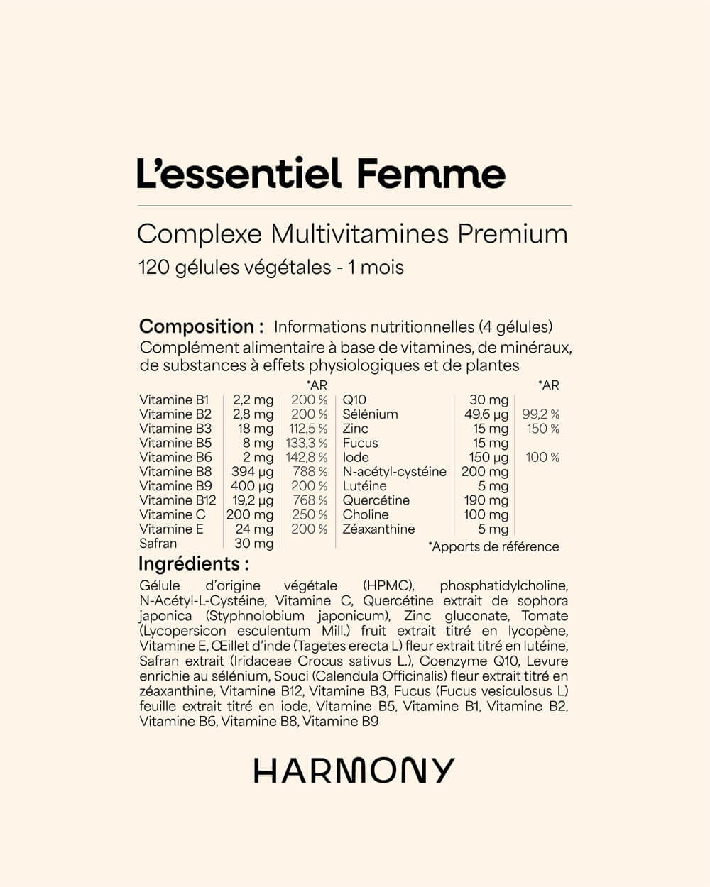 NOUVEAUTÉ EN PRÉVENTE  : L’Essentiel Femme — Complément alimentaire pour l’équilibre féminin